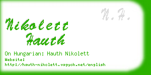 nikolett hauth business card